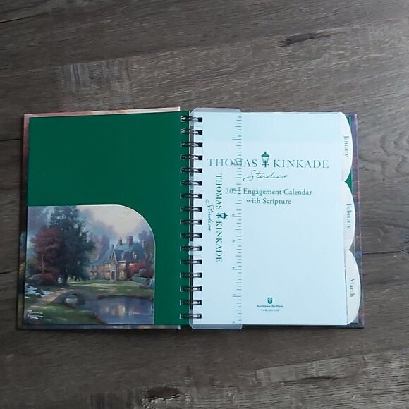 THOMAS Kinkade Studios 2022 Engagement Calendar With Scripture - Picture 3 of 5
